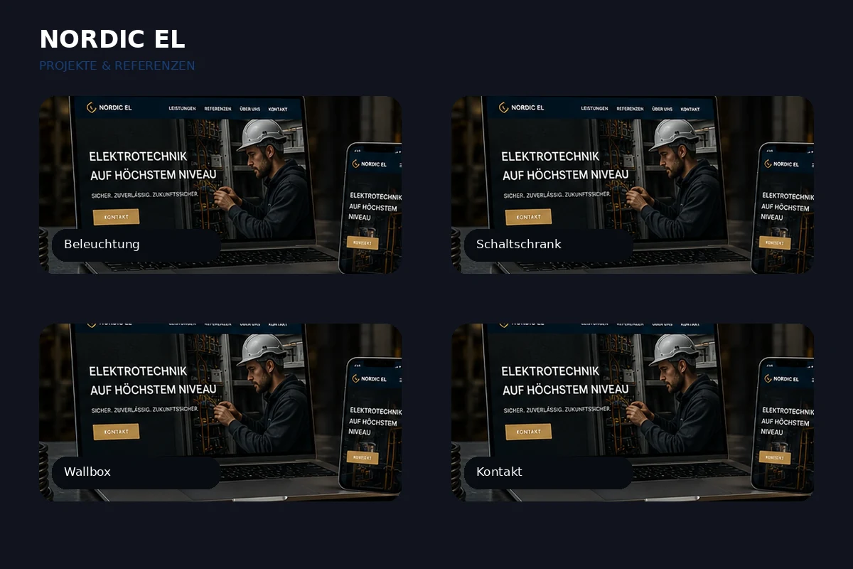 Nordic El Elektriker Konzept – Mobile-Detail