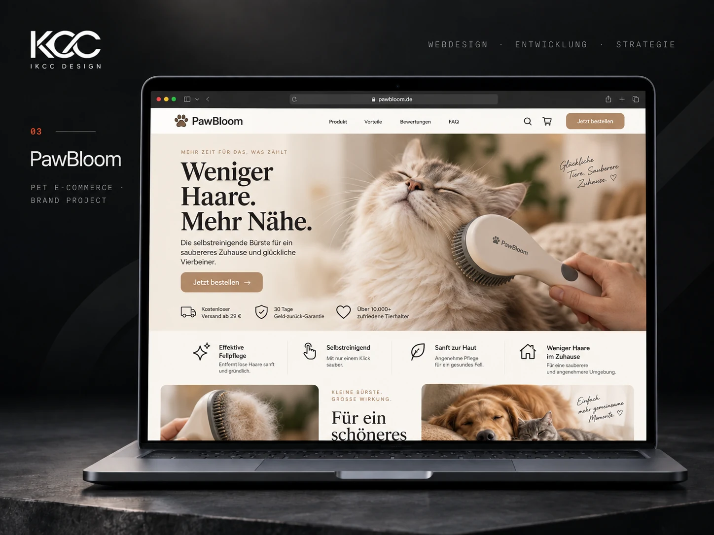 PawBloom – Website-Mockup 1