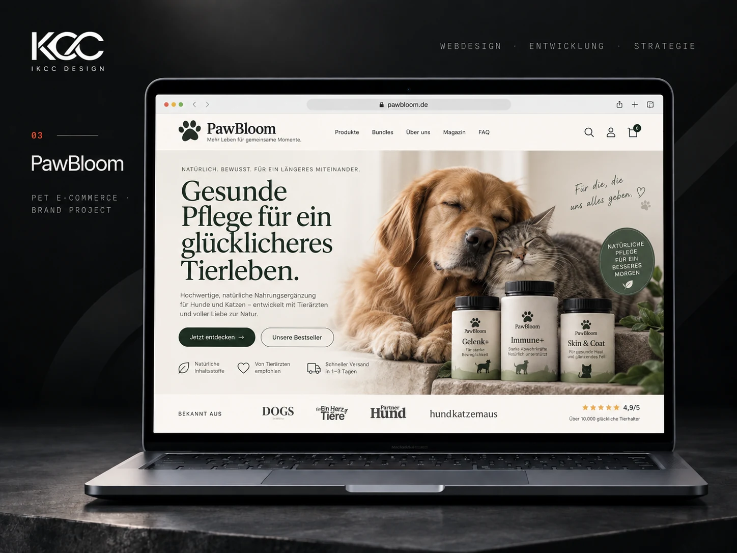 PawBloom – Website-Mockup 2