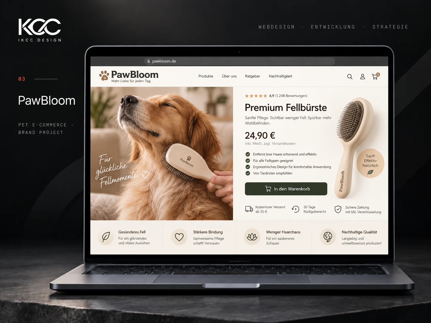 PawBloom – Website-Mockup 3