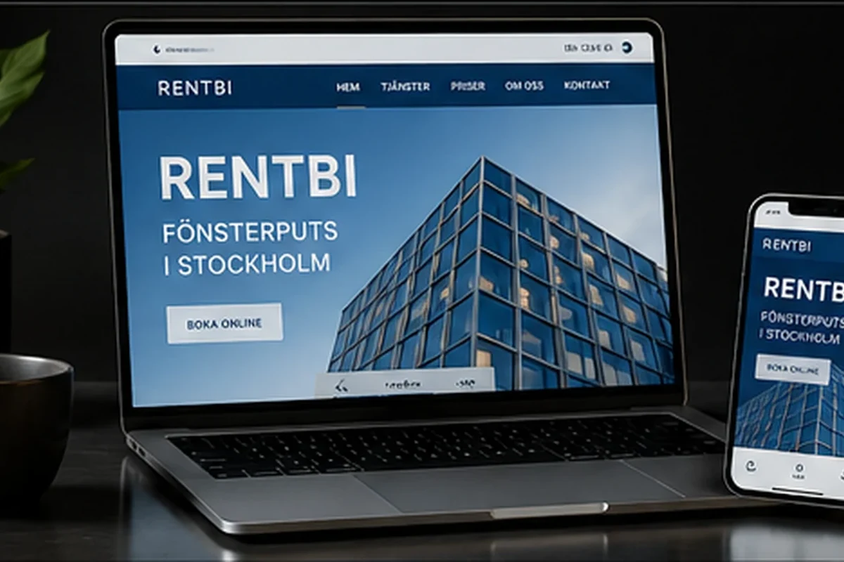 Rentbi Fensterreinigung Website – Übersicht